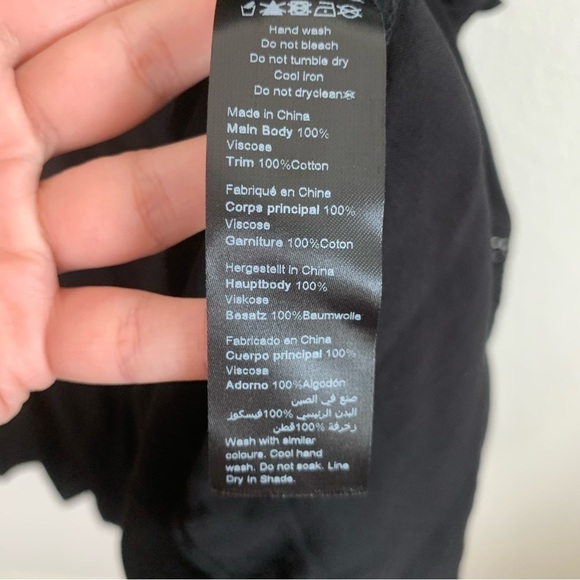 Starling Reine black embroidered bloom LS maxi dress - Picture 4 of 10